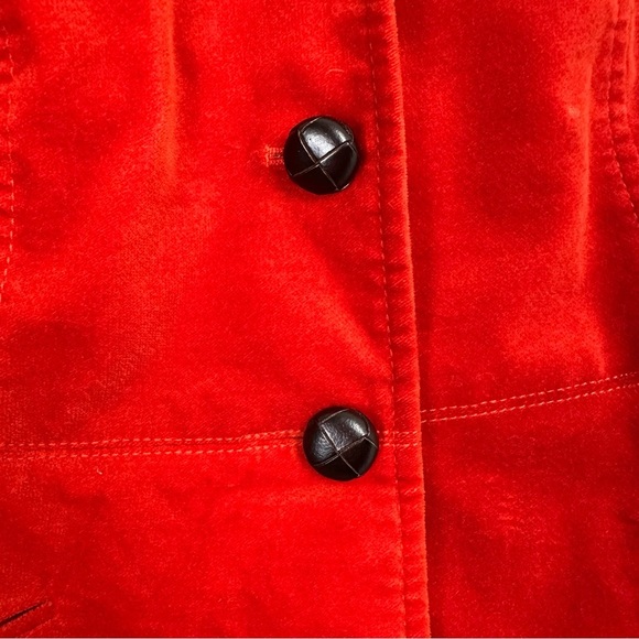 Talbots Velour Jacket Size 2 Petite Orange Business Casual Office Professional - Picture 5 of 9
